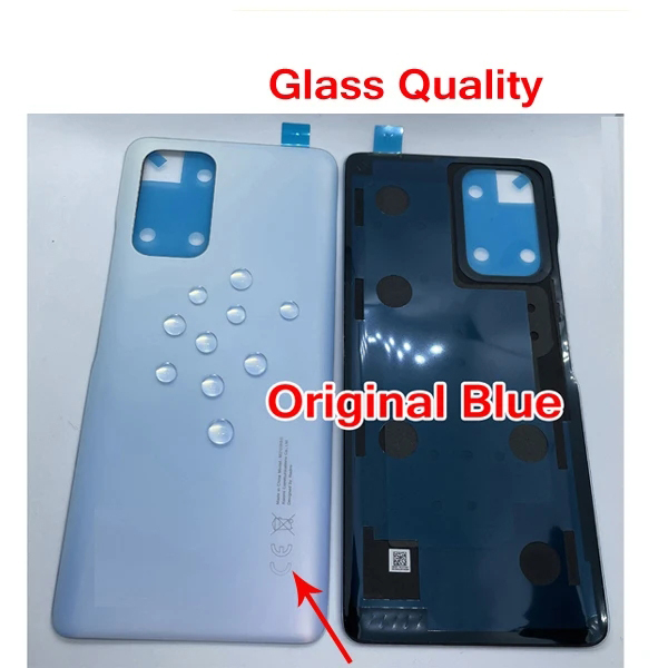 Il miglior nuovo alloggiamento della batteria per Xiaomi Redmi Note 10 Pro coperchio in vetro Cover posteriore note10 pro max custodia posteriore muslimex Mobile Shell: Blu