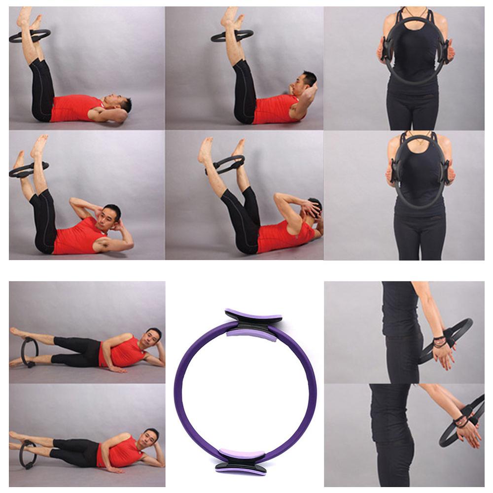 Pilates sirkel femdelt Fitness pilates Fitness treningsring med spenningsenhet / stretchbelte / latexhåndkle / spenningsring