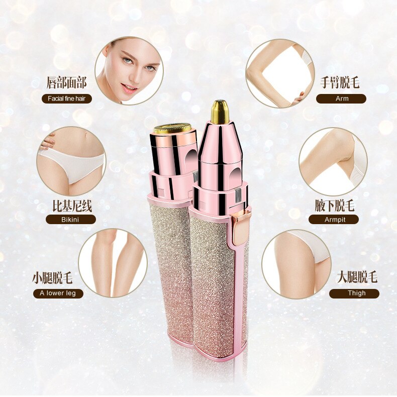 USB eléctrico recargable Ojo de arco iris frente depiladora portátil cejas Trimmer utensilio para eliminar el vello Facial herramienta de maquillaje