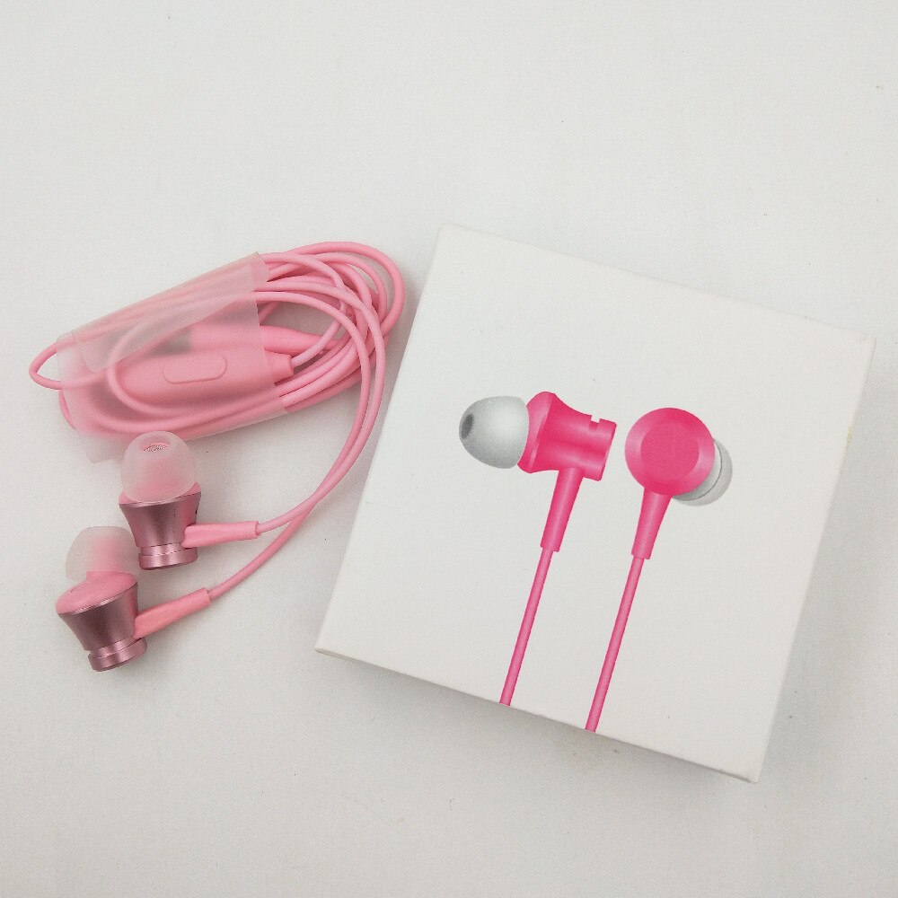 Redmi Note 9 8 Pro Xiaomi 3.5MM Jack Earphone In-ear Piston Fresh Version Headphones with Mic For Mi 10 lite/note 10 Poco X3 M3: Pink 3.5mm Jack