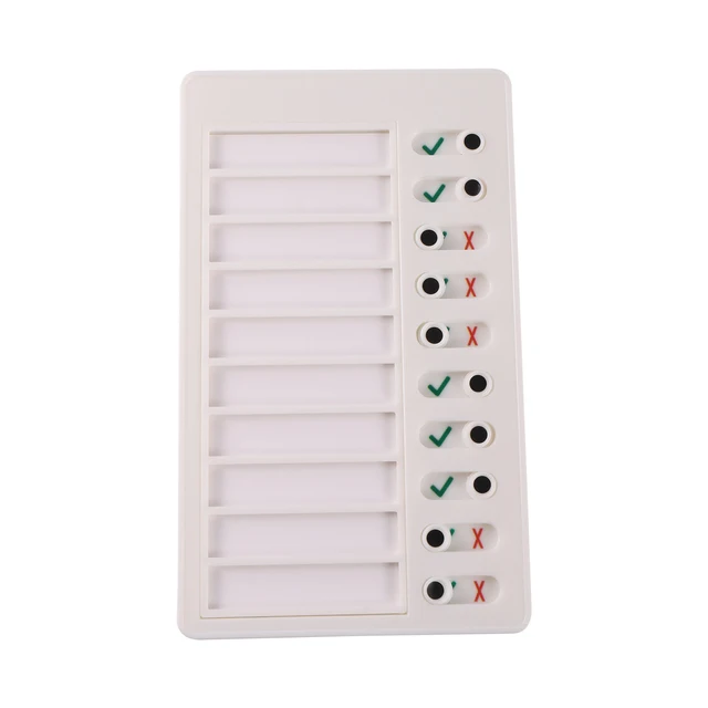 Schedule Organization Note Card Punch Card Device for Notes Daily Task Planning Portable Memo Checklist Elderly Child Note Board: Ivory