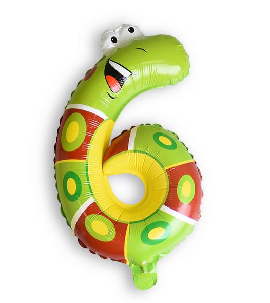 13 stk/sæt 16 tommer festballoner amnimal nummer folie tegneserie baby fødselsdag bryllup gør-det-selv søjle vej bly ballon layout dekoration: Nummer 6 / Lyserød