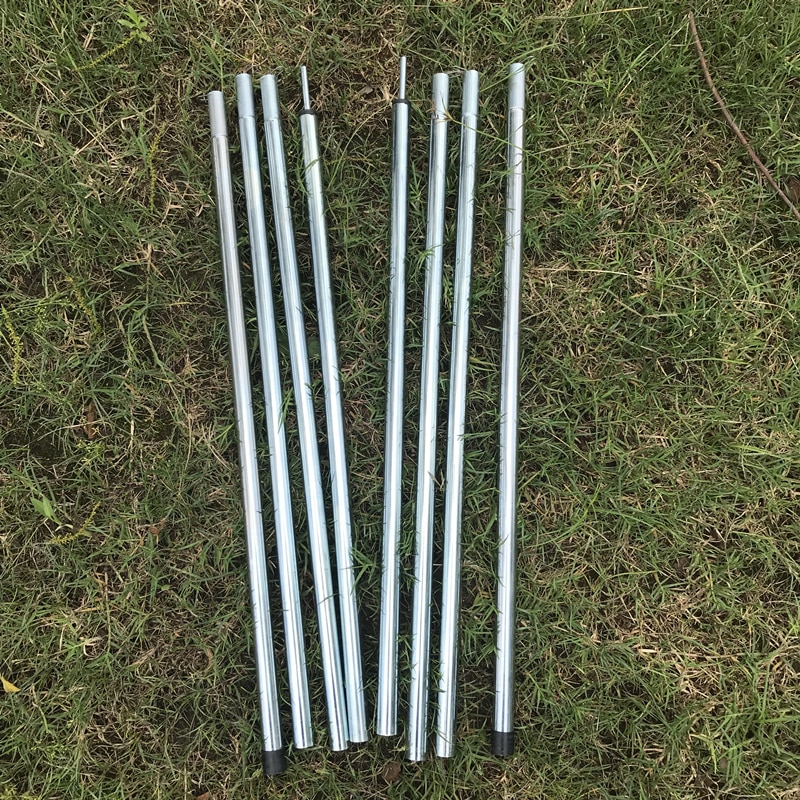 White Adjustable Tarp Poles Sun Shelter Flysheet Support Rod 2M