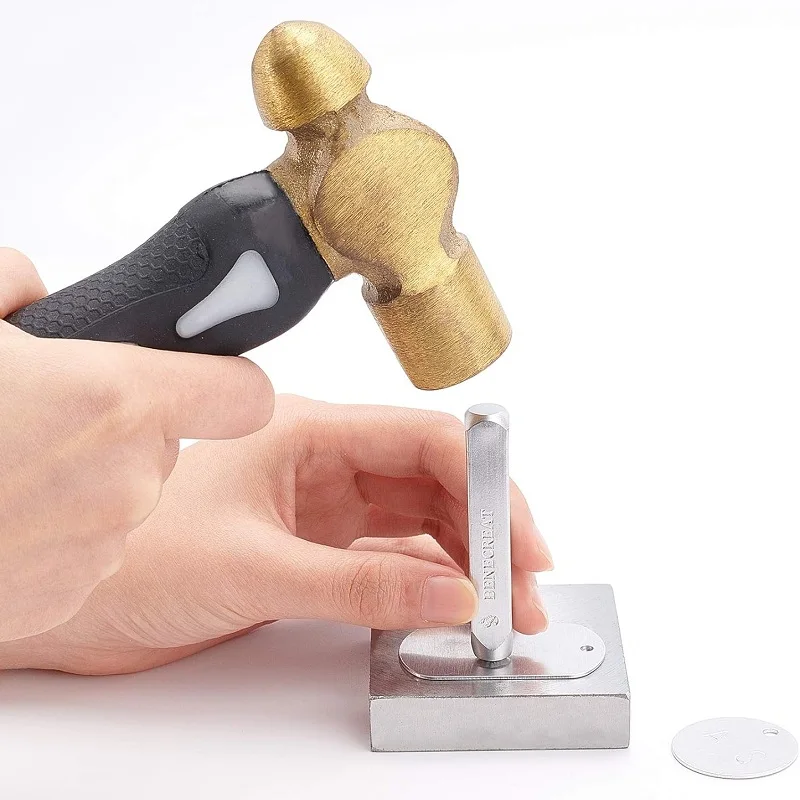 Metalen stempels voor het maken van sieraden, ponsstempels, leer hout, leer, doe-het-zelf, beginners en professionals, 6 mm, 1/4"