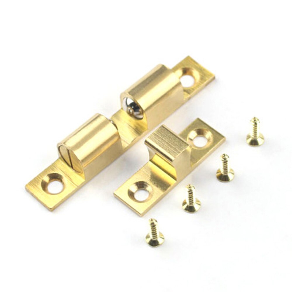 Brass Adjustable Double Ball Tension Roller Catch Hardware Fitting Cabinet Closet Furniture Door with Screws Door Stop Magnetic