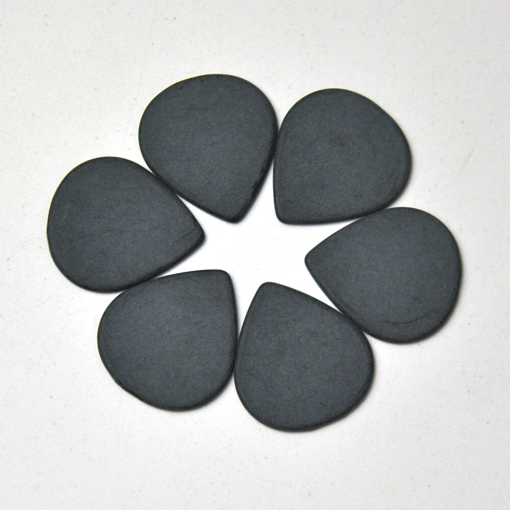 100pcs Extra Heavy 1.5mm Teardrop Waterdrop Delrin Jazz Guitar Picks Plectrums Black