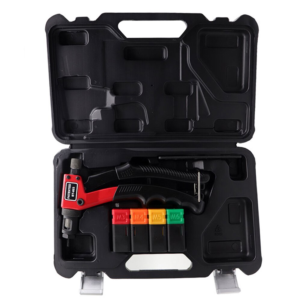 Remachadora Manual de 8 pulgadas, máquina remachadora Manual de BT-603, de 200mm, con troqueles de tuerca, M-3 de M-4 M-5