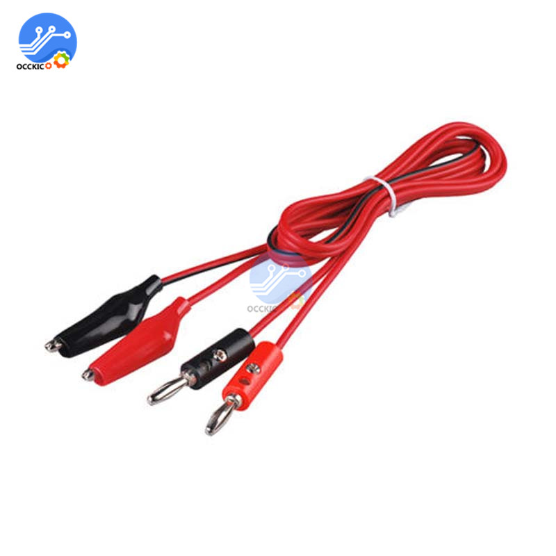 Pinza de plomo de prueba de cocodrilo a conector Banana, Cable de sonda de longitud: 1M