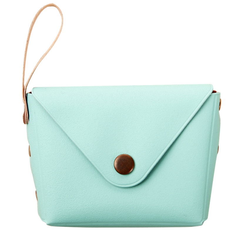 LJL-Candy Pu Coin Purse Small Key Wallet Handbag Children's Coin Wallet: Light green