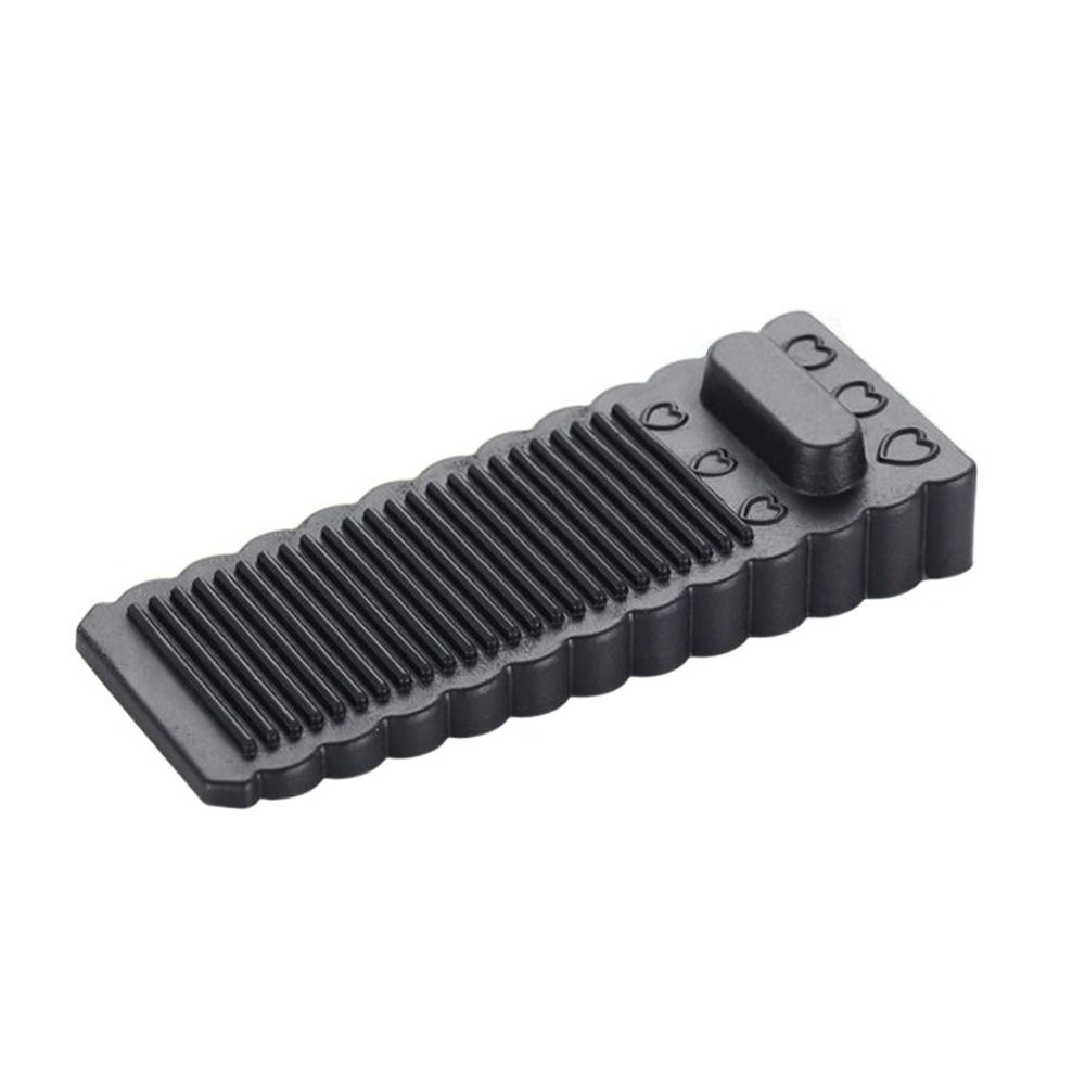 Butoir de porte en PVC cale support de sol de sécurité protecteurs muraux coupe-vent arrêt de porte chambre: Black