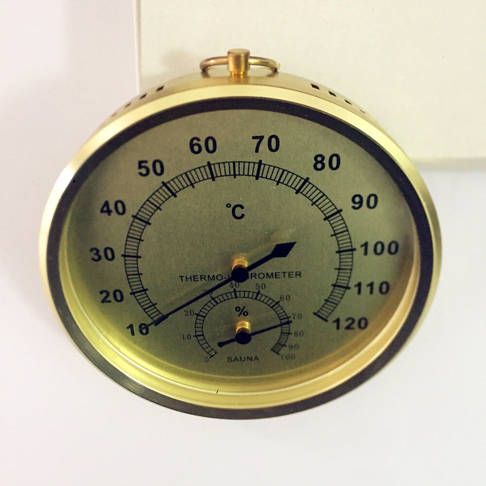 Badstutermometer og hygrometer rustfritt stålhus dampbadstue termometer hygrometer dårlig og badstue innendørs utendørs brukt