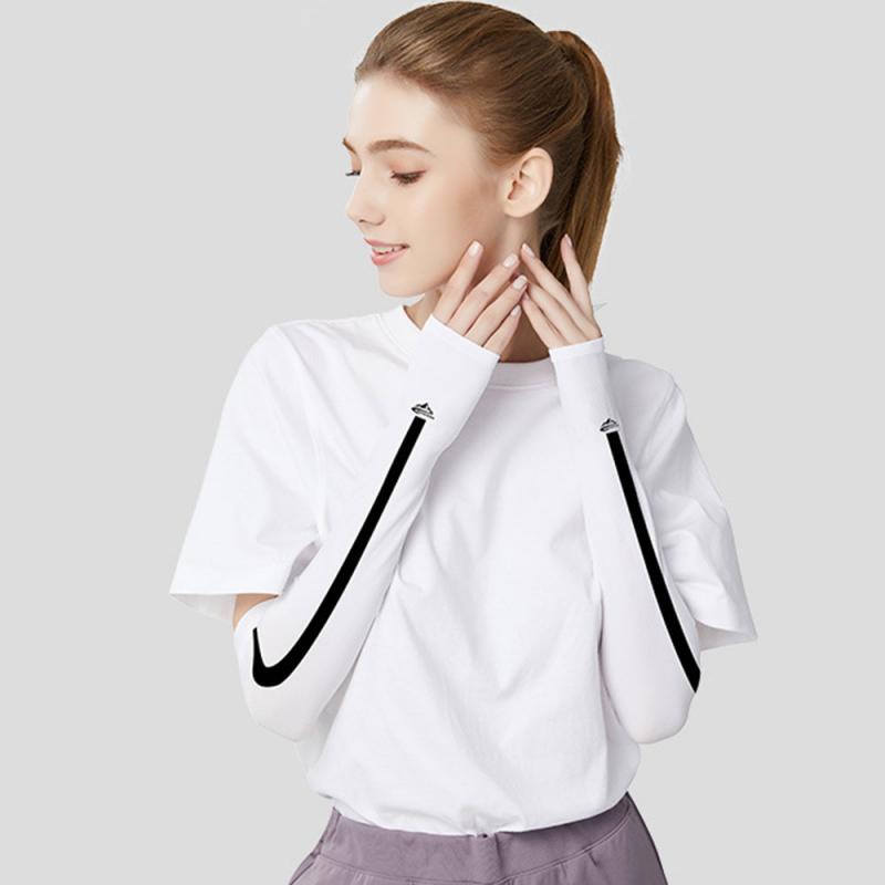 1Pairs Unisex Cooling Arm Sleeves Cover Cycling Running UV Sun Protection Outdoor Men Nylon Cool Arm Sleeves Cycling Accessories