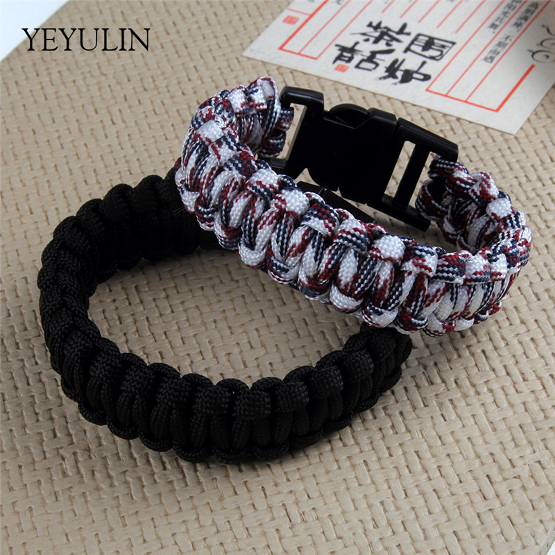 Utomhus camping vandring spänne armband rep paracord armband för män kvinnor armband smycken