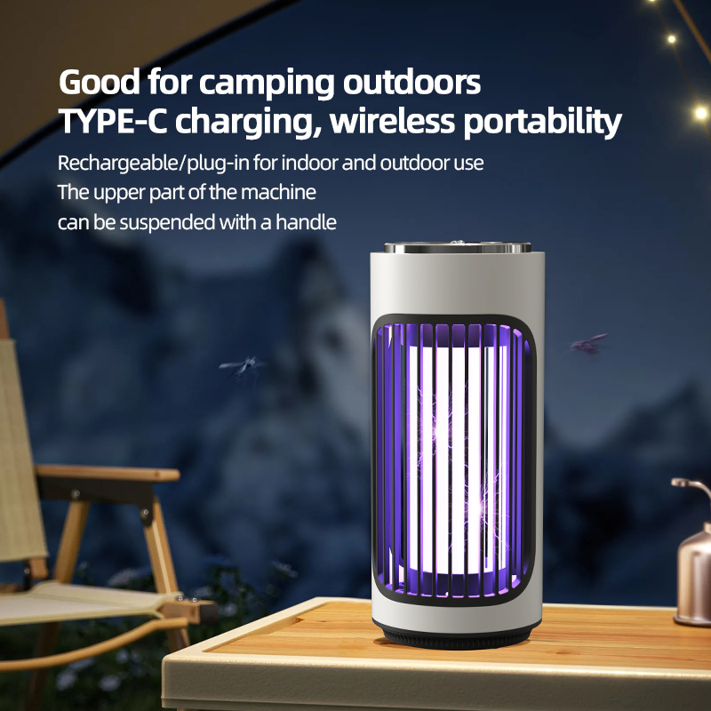 Xiaomi-Lámpara eléctrica antimosquitos, portátil, USB, carga rápida, lámpara antimosquitos para interiores, pared de escritorio, doble uso
