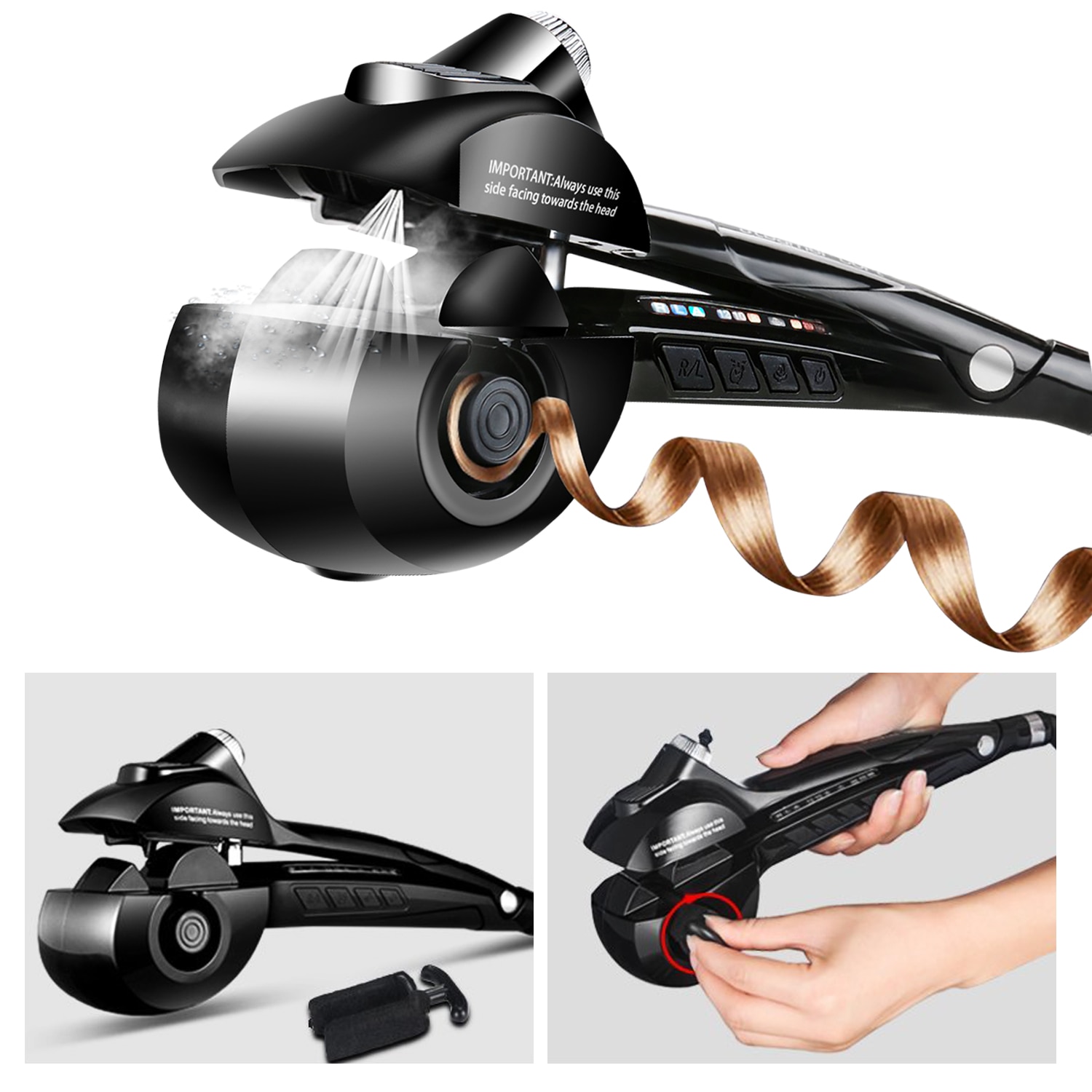 Steam Automatic Hair Curler Rotating Curling Iron Negation Lon Hair Waver Hair Crimper Curls Tongs Hair Curl Tools