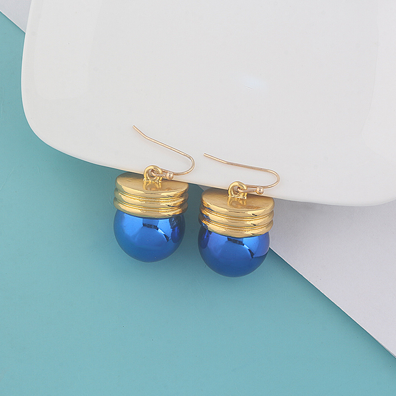 Anime Hunter X Hunter Earrings Chrollo Lucilfer Original Blue Bulb Ear Hook Clip Men Women Cosplaying Fans Props Jewelry