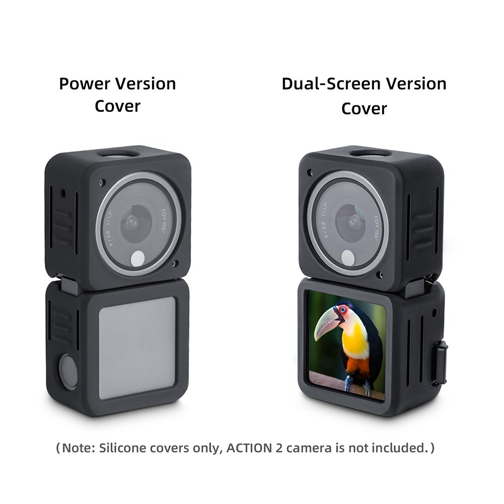DJI Action 2 Soft Silicone Case Dustproof Protective Case Anti Frame Shell for DJI Osmo Action 2 Sports Camera Accessories