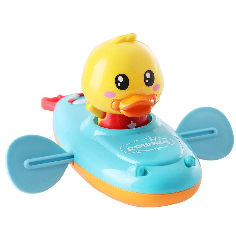 Children's bath toy chain rowboat toy swimming swimming cartoon duck baby early education bath beach