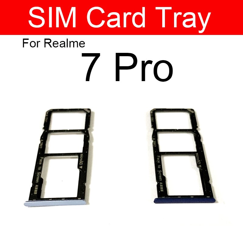 SIM Card Tray For OPPO Realme 7 5G 7 Pro 7i Sim Card Slot Tray Holder Adapter Replacement Parts