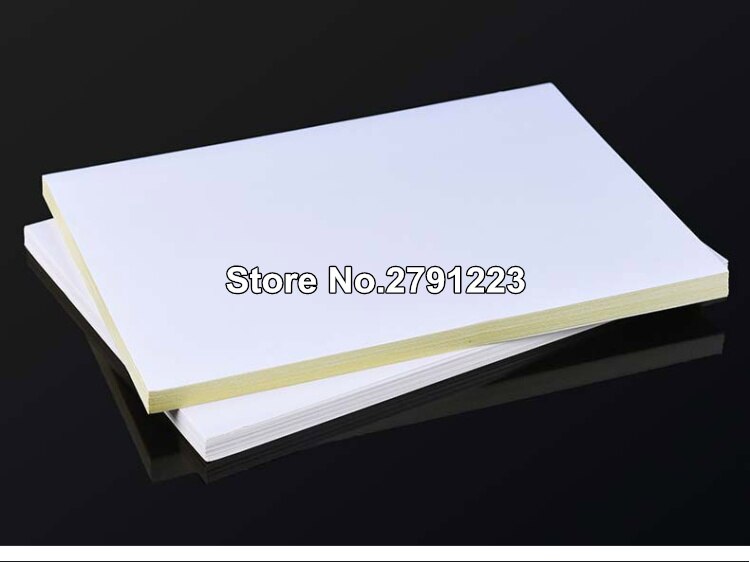 A4 210mm x 297mm mat hvid selvklæbende let skrælbar udskrivbar klisterpapir til inkjet printer 20 to 50 ark