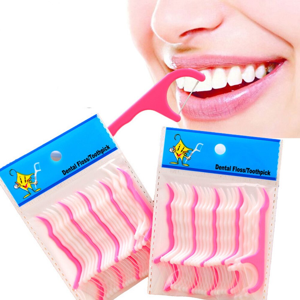 25 stuks Baby Dental Floss Tanden Teken Tanden Schoner Wegwerp Orale Schoonmaken Tandzijde Stok