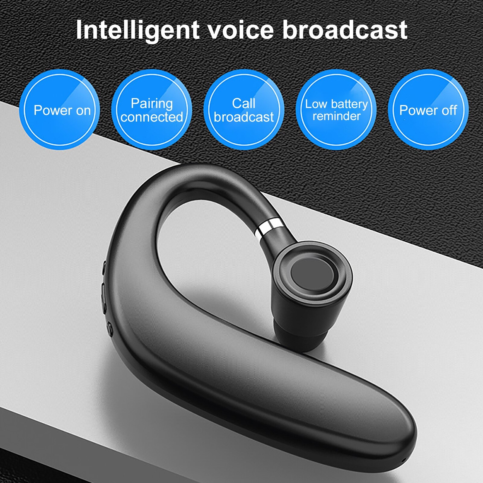 Draadloze Bluetooth 5.0 Business Handsfree Bellen Oortelefoon Voor Iphone Voor Huawei
