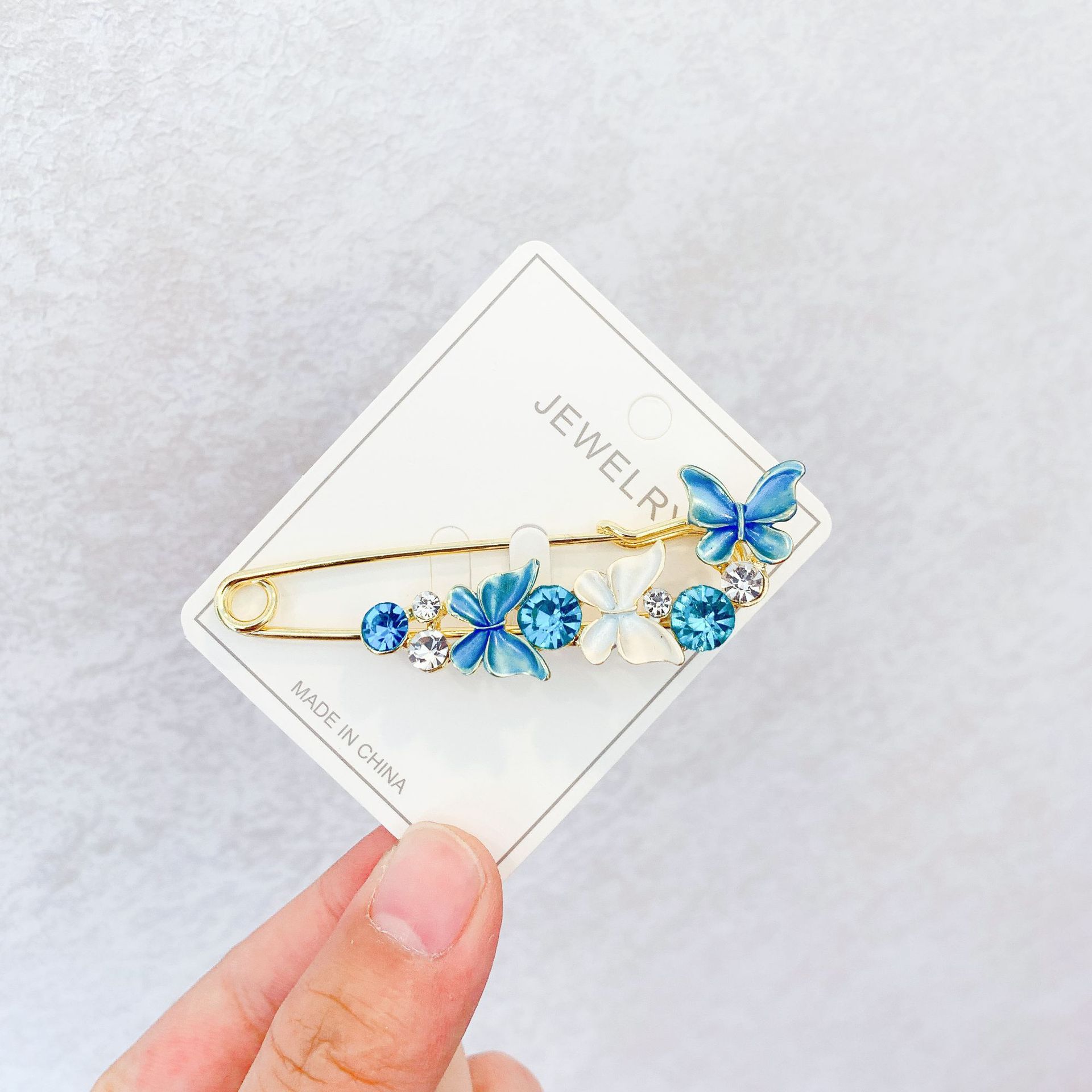 Sjal blomst broche diamant olie lilje tulipan sommerfugl stor nål sikkerhedsnål frakke kjole anti-genskin silke tørklæde spænde: 1