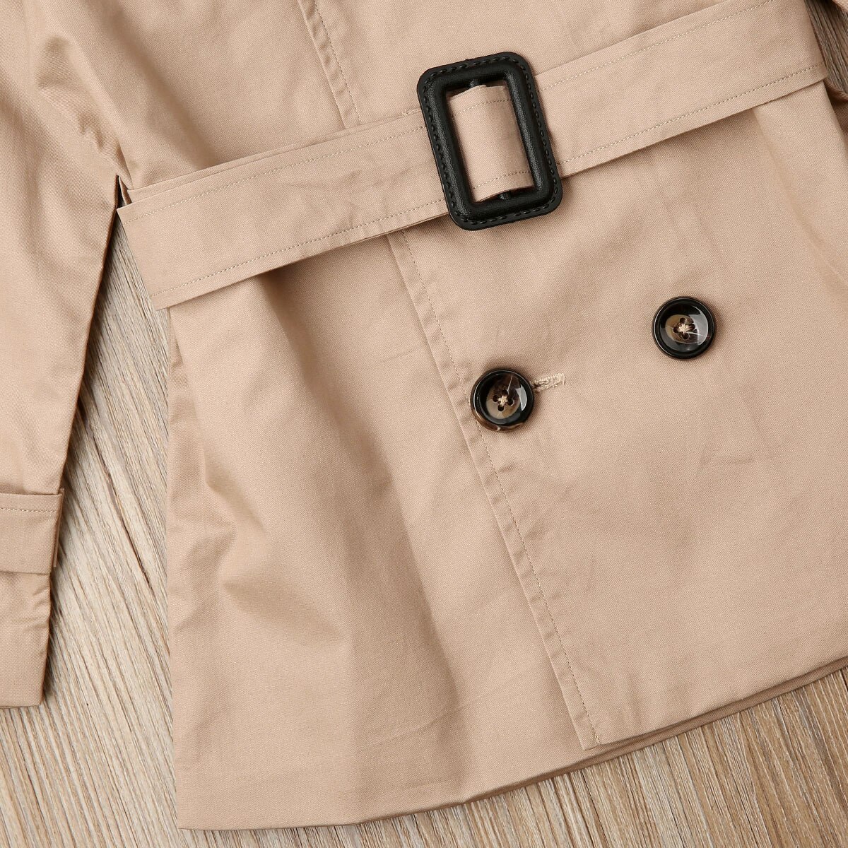 Girls Kids Long Trench Coat Winter Warm Jacket Party Dress Windbreaker Button Outerwear Jackets Overcoat Snowsuit