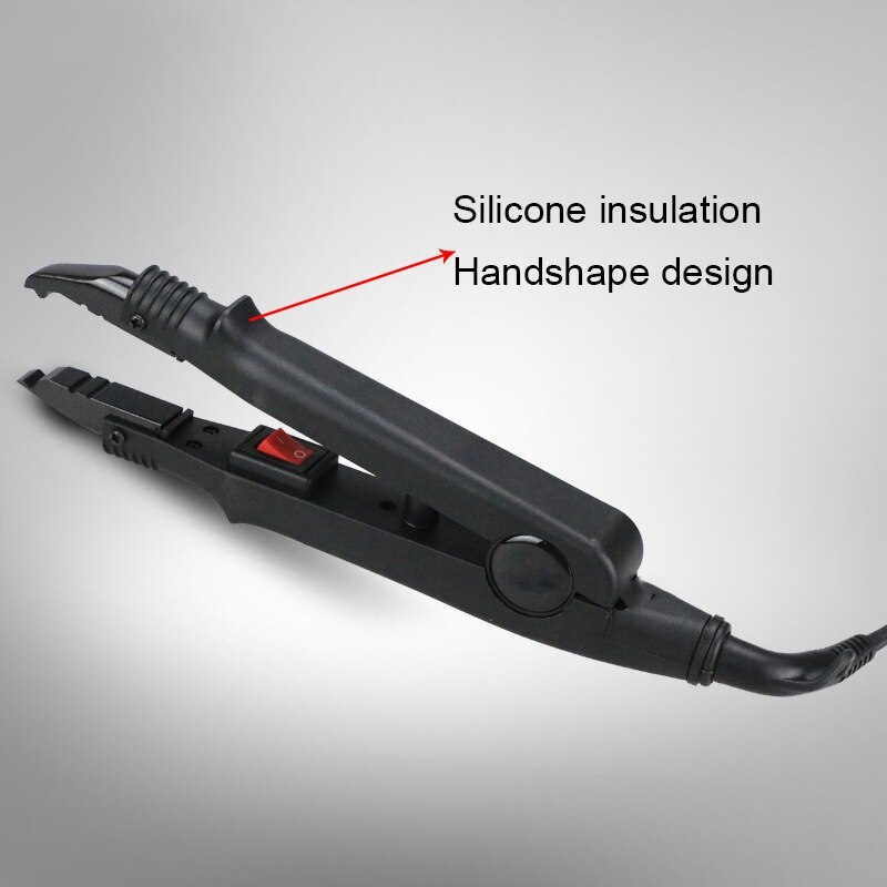 Hair Extension Iron Keratin Bonding Tools Fusion Heat Connector Machine Temperature Fusion Heat Connector Black Us Plug