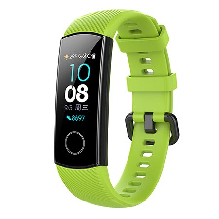 Silicone Wriststrap For Huawei Honor Band 4 5 Smart Accessories Wristband Strap For Honor Band 5(CRS-B19S) Replaceable Bracelet: green / For Honor Band 5