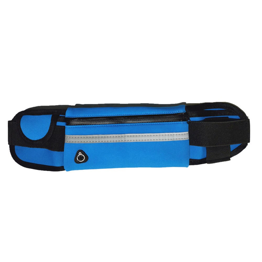 Mini sac banane de poche de sport multifonctionnel de voyage pour hommes et femmes, Portable et pratique, USB, sac de ceinture étanche pour téléphone: BLEU CIEL