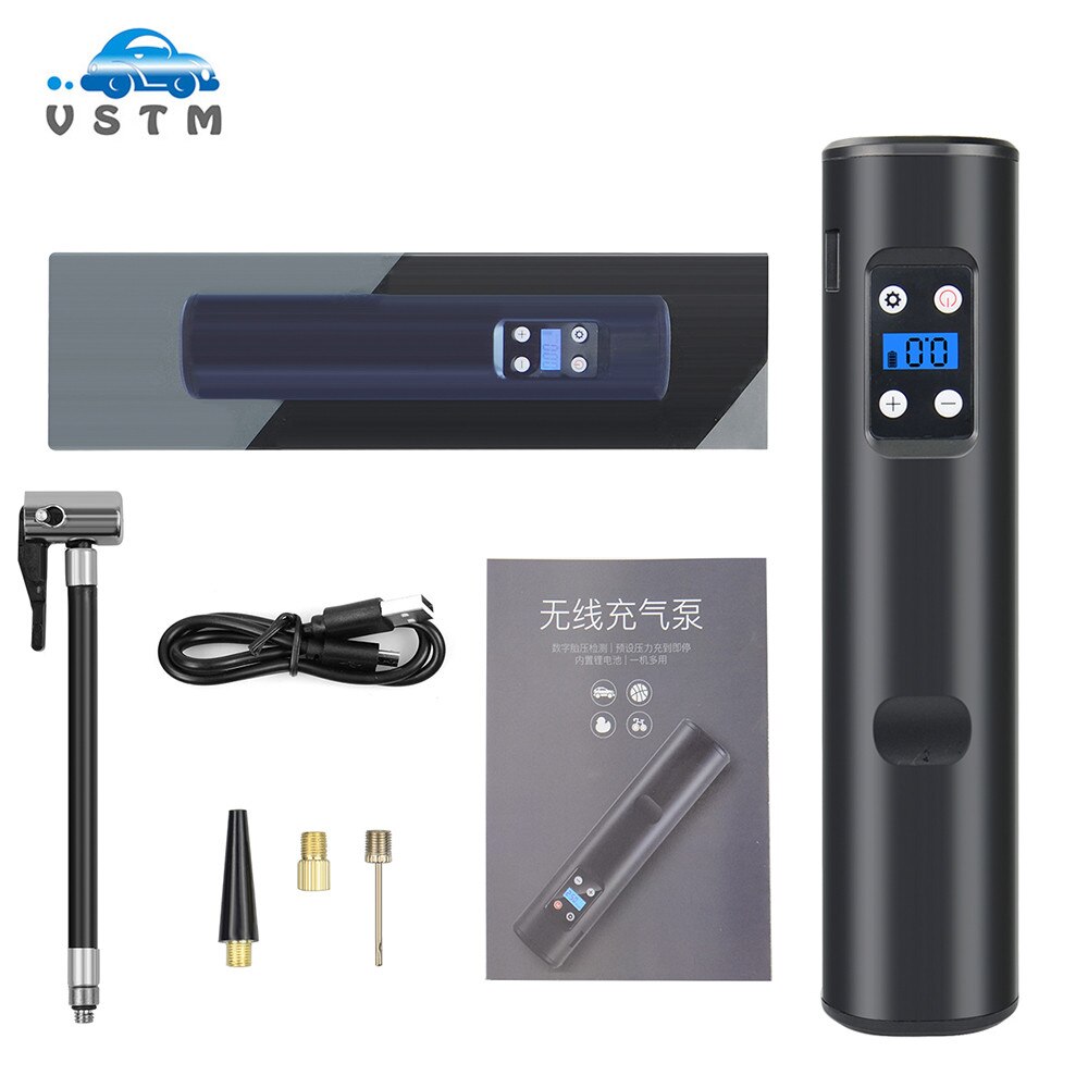 Portable Car Air Compressor for Cars 12v Mini Pump Air for Car Tire Inflatable Pump 120PSI Wireless Auto Tyre Inflator for Car