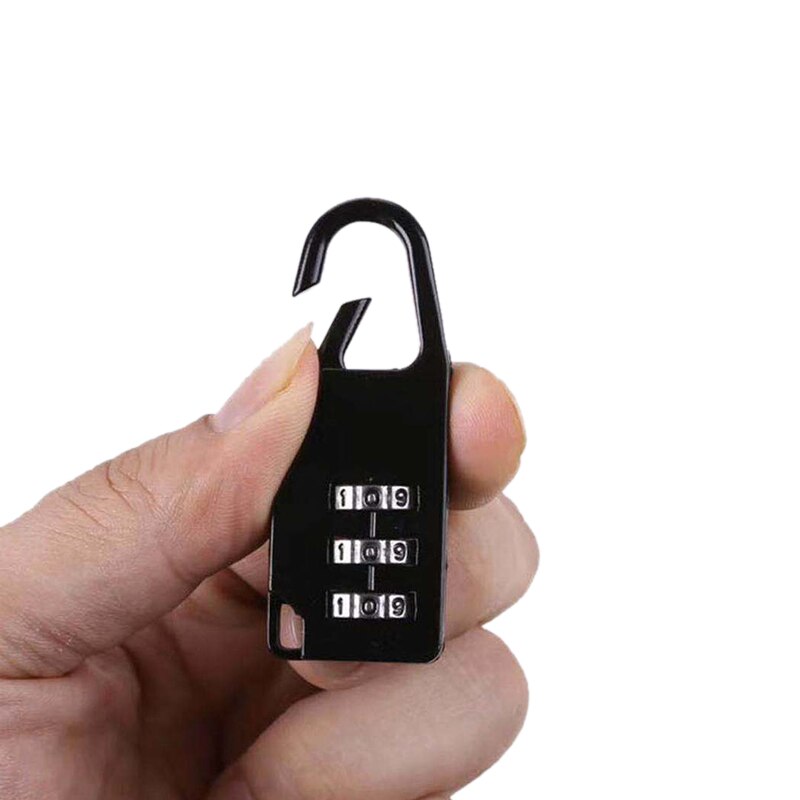 Motorcycle Helmet Lock Cable Sleek Black Tough Combination PIN Locking Carabiner Device Secures Your Motorbike