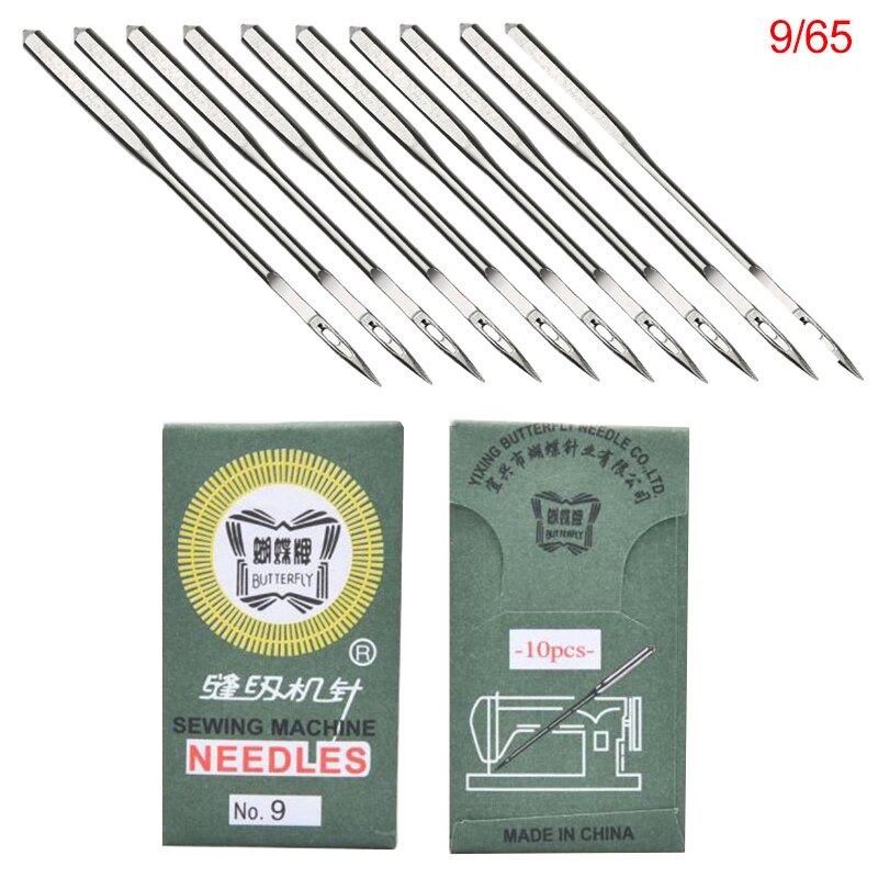 10pcs/set Household Flat Sewing Machine Needles Craft Assorted Kit Universal Fitting 9/65-18/110 Type Accessories