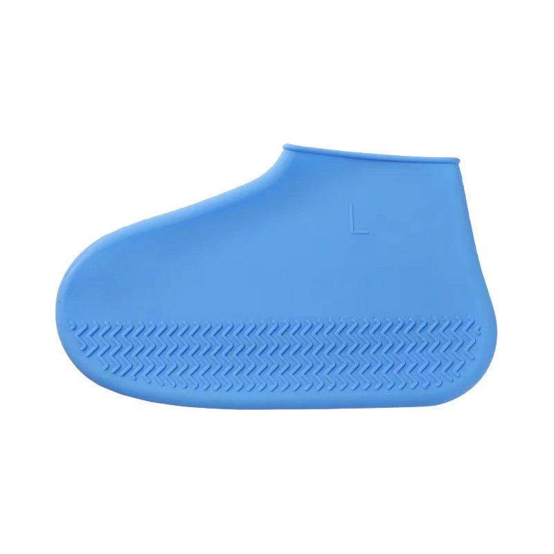 1 Paar wasserdichte, rutschfeste Silikonschuhe, hochelastisch, verschleißfest, unisex-Regenstiefel für regnerische Tage Ich bin Freien, wiederverwendbarer Schuhüberzug: S / Blau