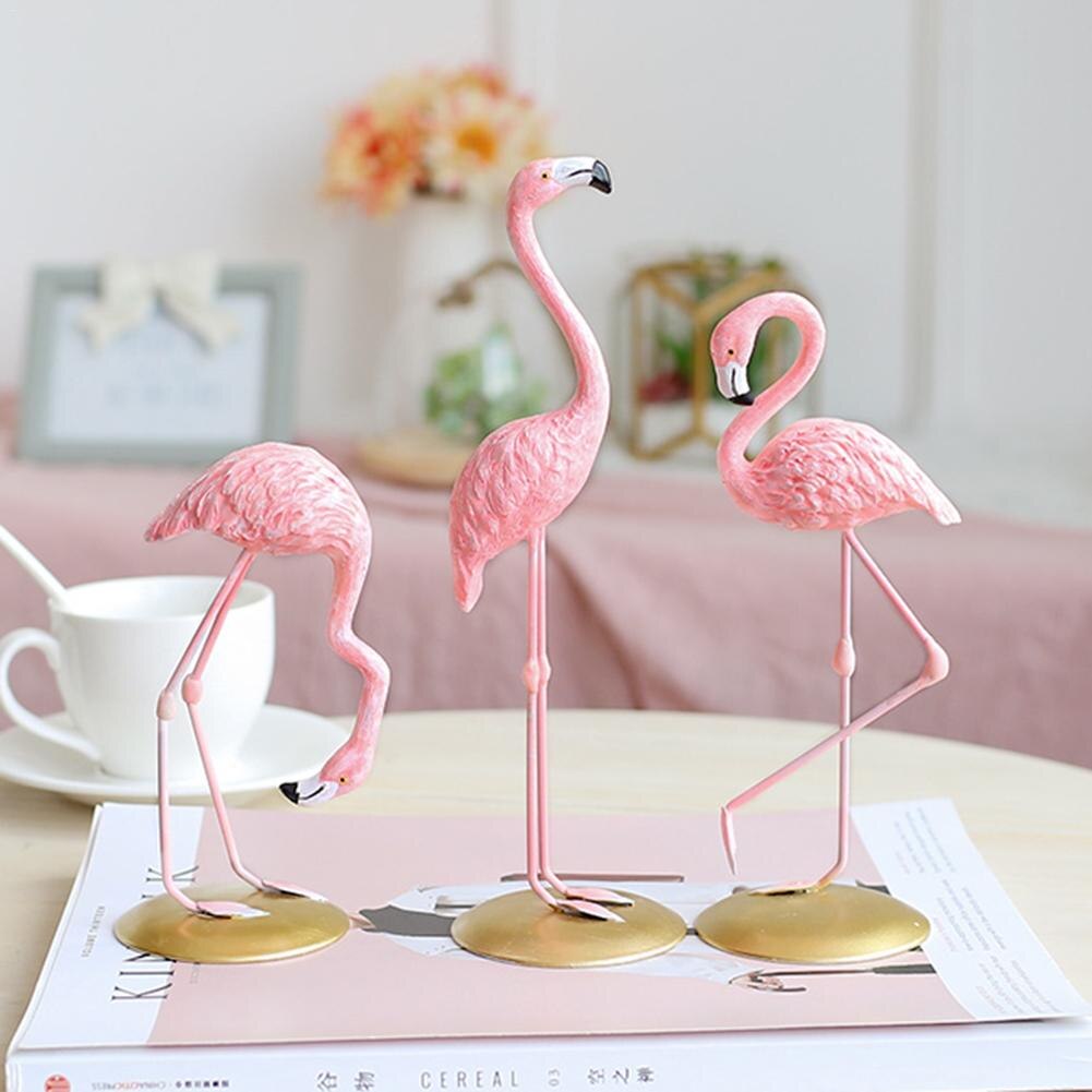 Roze Flamingo Leuke Dierlijke Vorm Hars Ornament Home Tuin Decoratie Woonkamer Decoratie