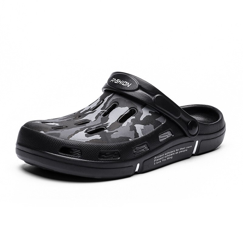 outdoor men's sandals man sandal men shoes home slippers beach garden shoe non-slip summer shoes: black / 41