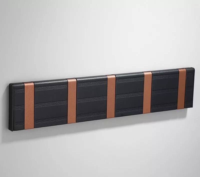 Schwarz kreative unsichtbar haken, raum Aluminium eintrag haken, versteckte haken, klapp haken, 1-5 haken.: Kaffee Farbe 5 Haken
