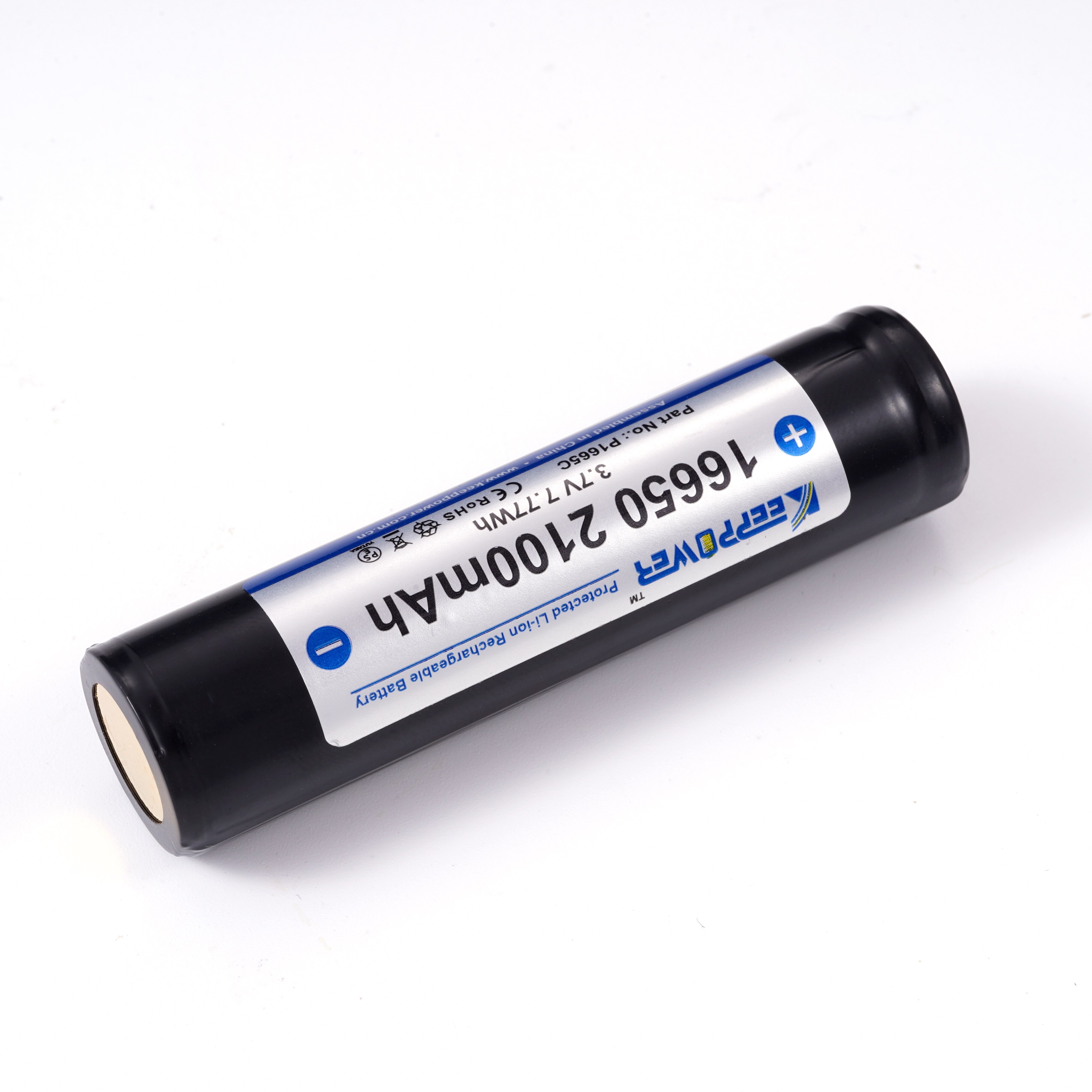 Keeppower 16650 2500mah 3.7V 9.25Wh protected Li-ion rechargeable battery Original P1665J