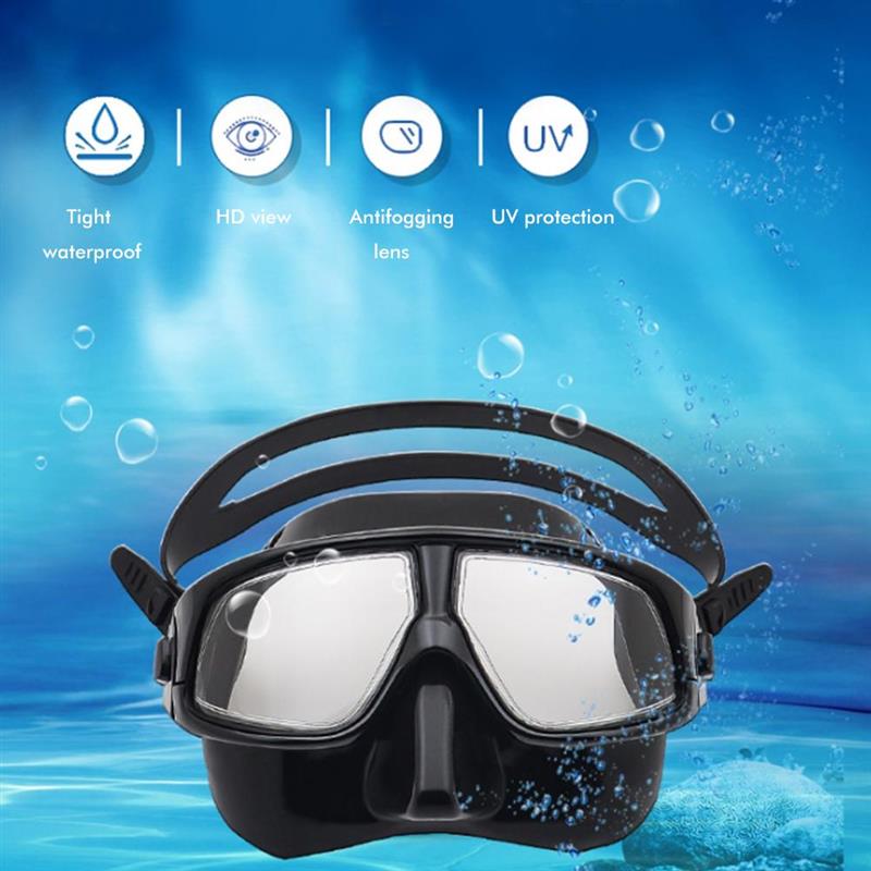 Silicone Gear Scuba Diving Mask Equipment Snorkel Adults Anti-Fog UV Waterproof Swim/Dive Glasses Men Women Goggles