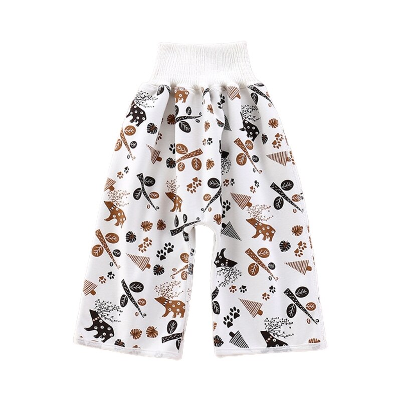 2 in 1 babybleierskjørtshorts vanntett absorberende pottetrening bleiebukser 23gd: 5 / L
