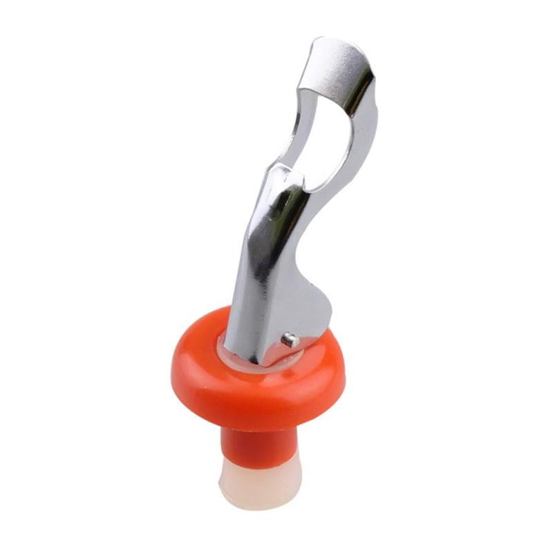 1PC Press Wine Stopper Wine Bottle Stopper Wine Saver Caps Bar Kitchen Tools Stainless Stee Wine Bottle Stopper: 1