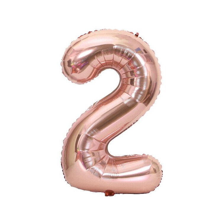 Rose Gold Wedding Birthday Party Balloons Happy Birthday Letter Foil Balloon Baby Shower Anniversary Event Party Decor Supplies: 32inch 2