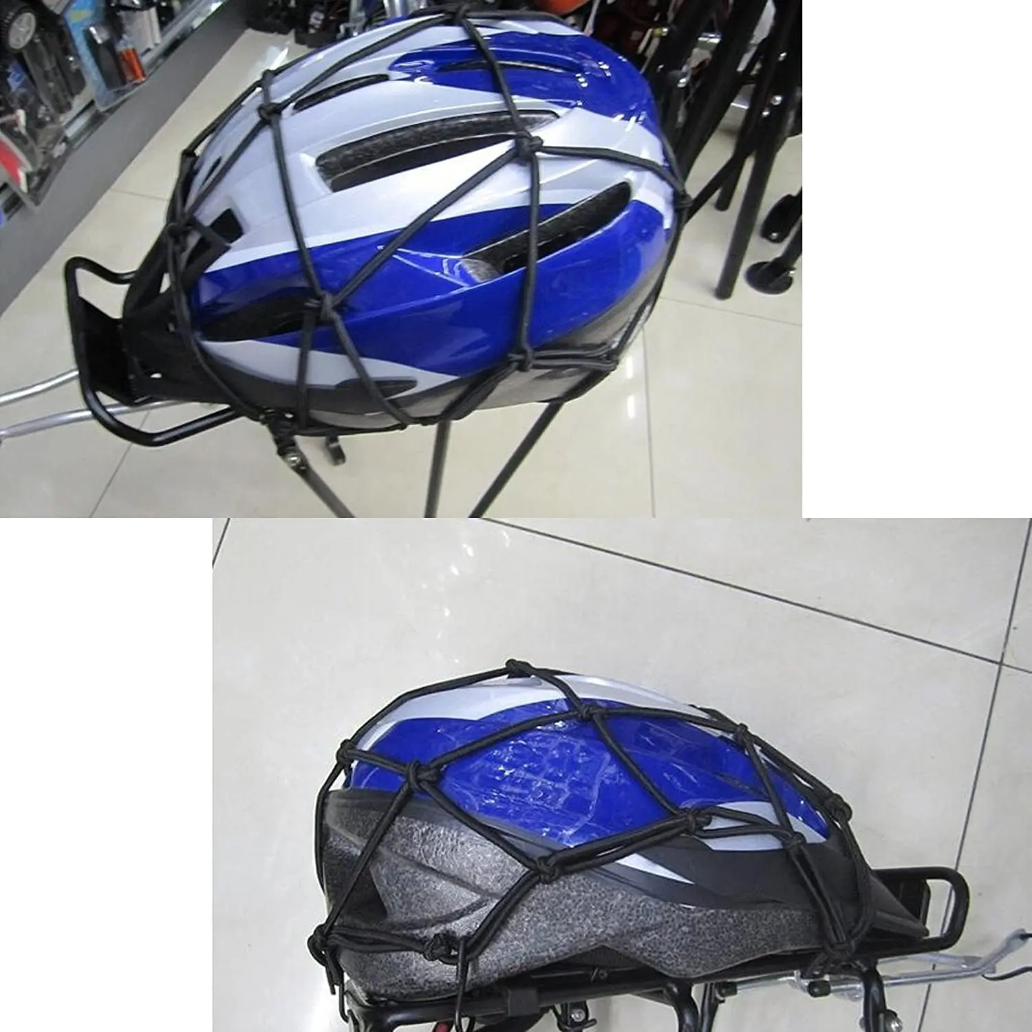40x40 cm motorfiets 6 haken elastische bungee netto motorfiets opslag helm tank bagage mesh web motorfiets accessoires 5 kleuren