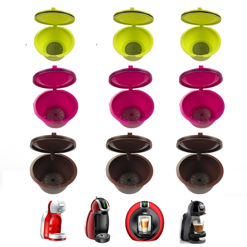 Cápsulas de café Dolce Gusto reutilizables, compatibles con Nescafé, repuesto Dolce Gusto, 3 unidades por juego, 150 veces