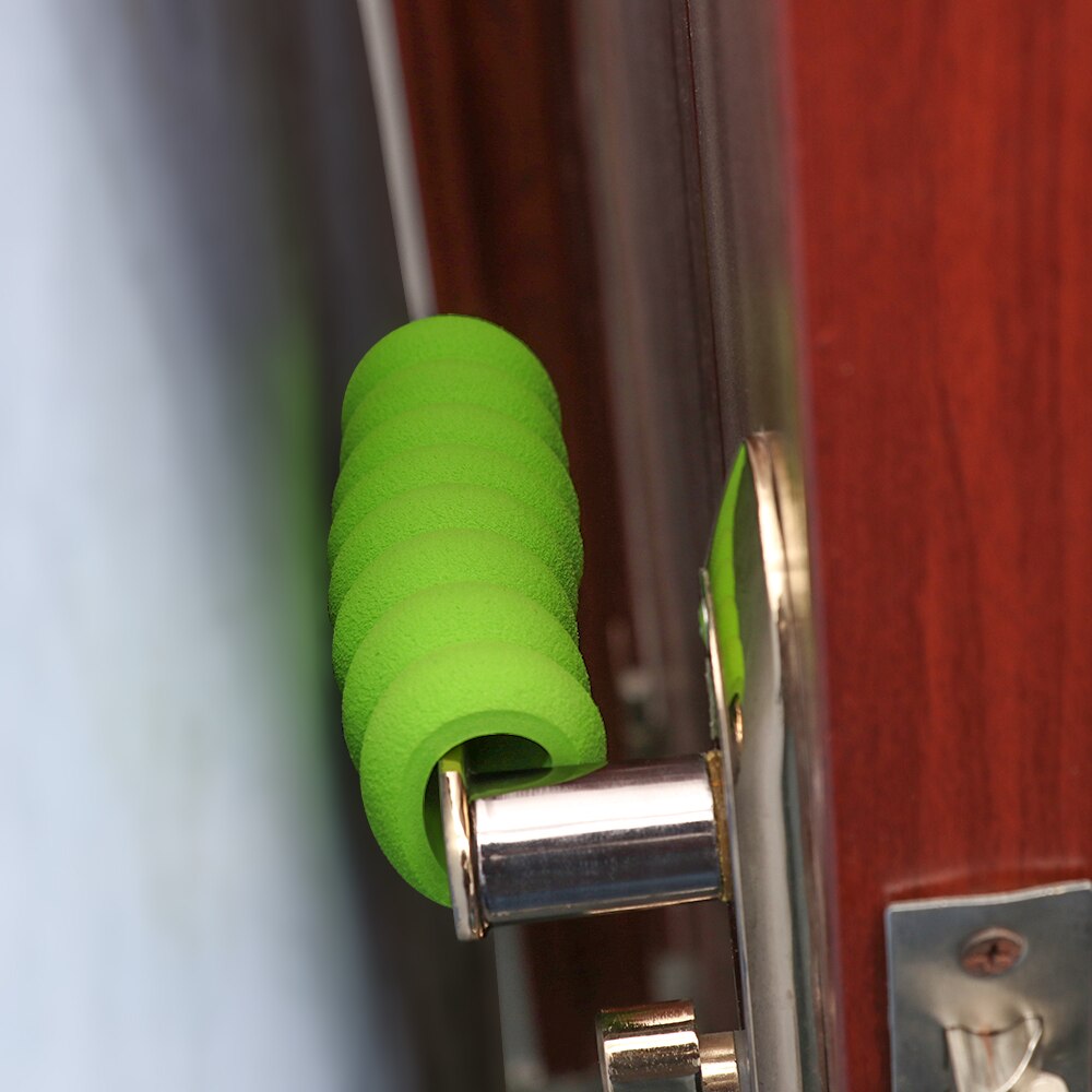 Tope de goma para manija de puerta, Protector redondo de pomo de puerta, cubierta de espuma, Protector de muebles para seguridad de bebé, práctico, libre de estática, 5 uds.