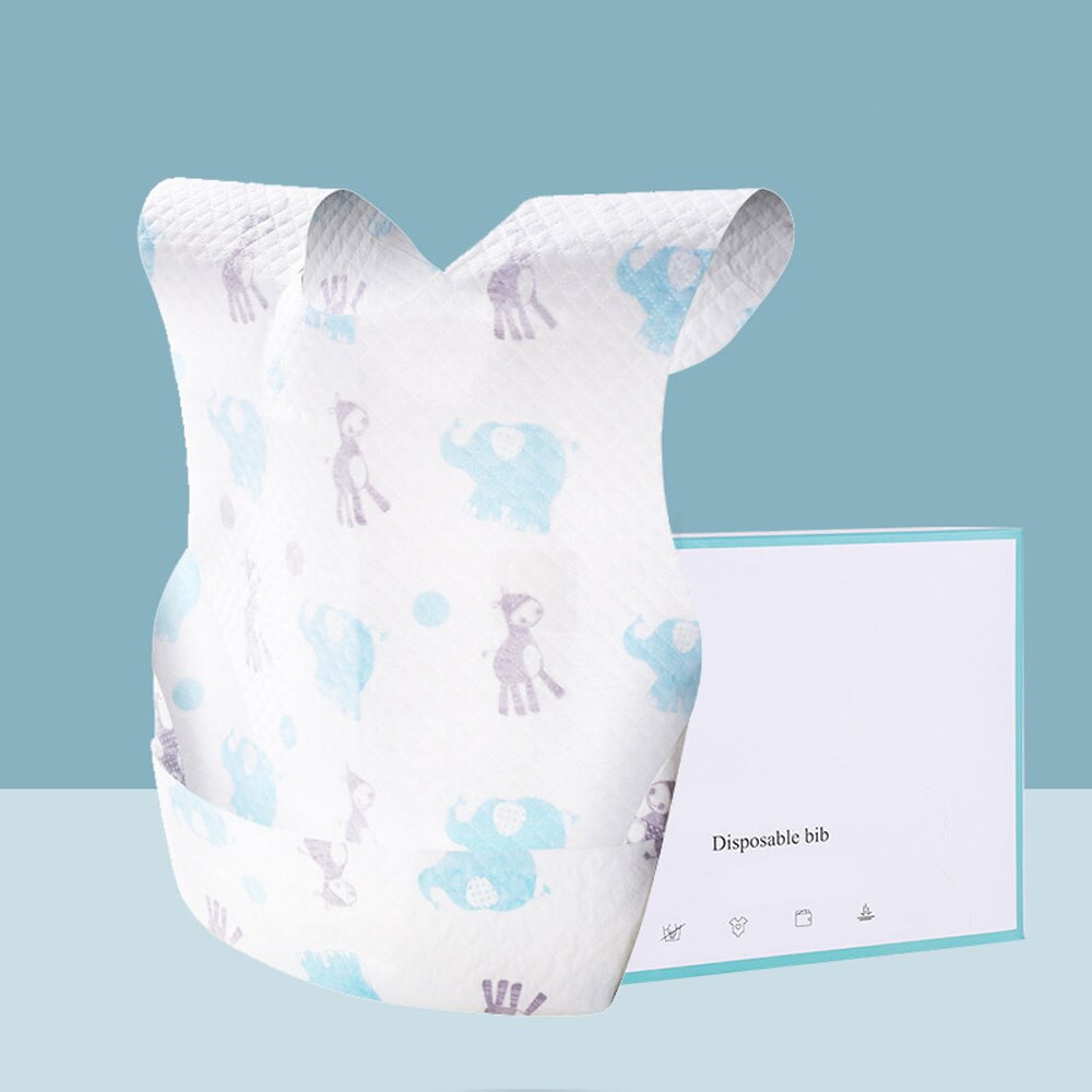 20Pcs/lot Disposable Bibs Children Baby waterproof Eat Bibs With Pocket Baby kid scarf bib saliva towel bib Convenient