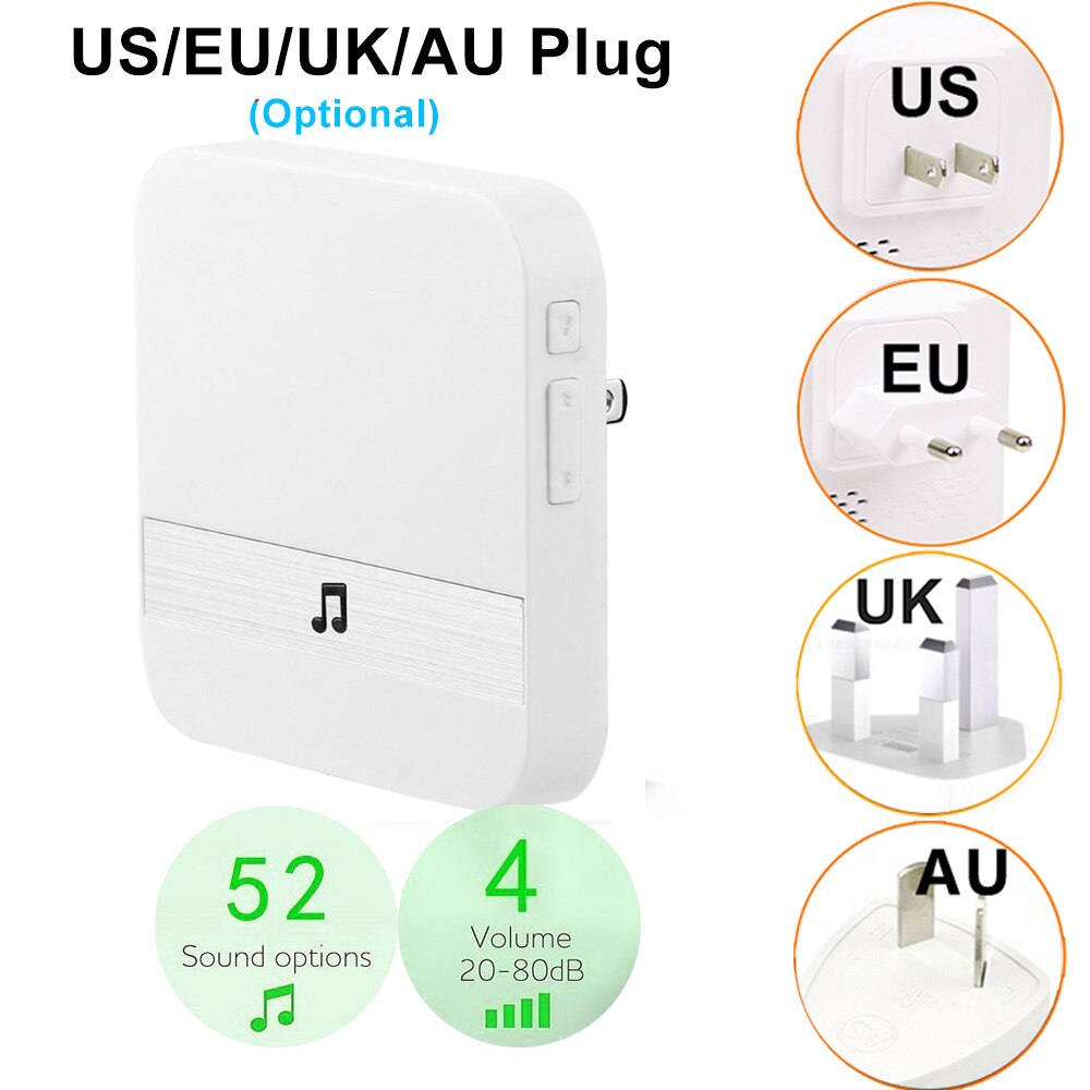 Voor Eken V5 V6 V7 Anytek B10 B30 B60 B50 B70 Tuya Deurbel Chime Ac 110-220V Smart indoor Deurbel Draadloze Wifi Chime