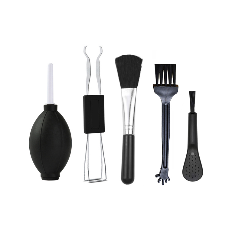 Stofblazer voor toetsenborden, antistofreinigingsborstelset, schakelaar- en toetsenkapverwijderaar, stofreinigingsborstel voor het reinigen van computertoetsenborden.: Bruin