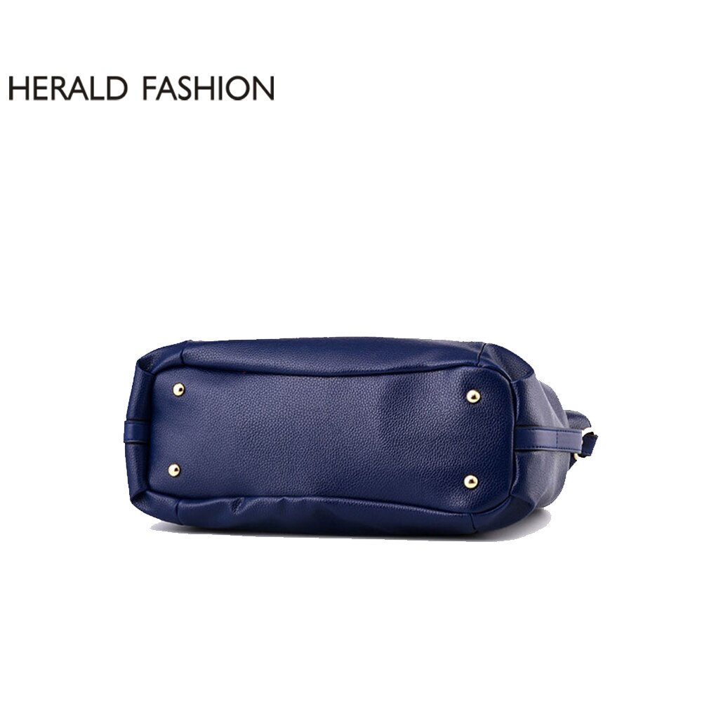 Herald kvinder håndtaske kvindelige pu læder tasker håndtasker damer bærbar skuldertaske kontor damer hobos taske totes